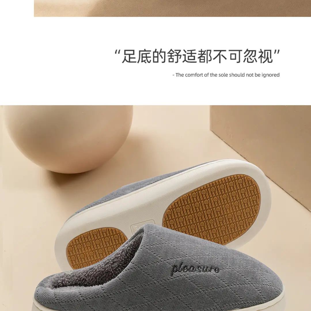 Anti-slip Cotton Slippers for the Elderly Women Autumn and Winter Indoor Home Warm Thick-soled Middle-aged Couple Maomao Slippers for Men — feature 21