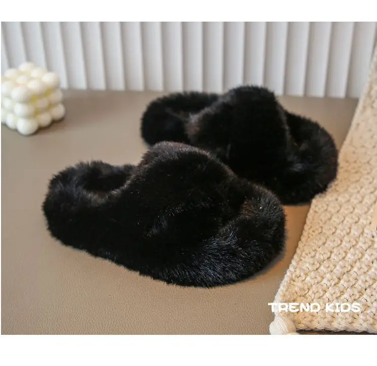 Girls' Mao Mao slippers 2024 winter new thickened warm cotton slippers indoor non-slip baby children's cotton shoes — feature 25