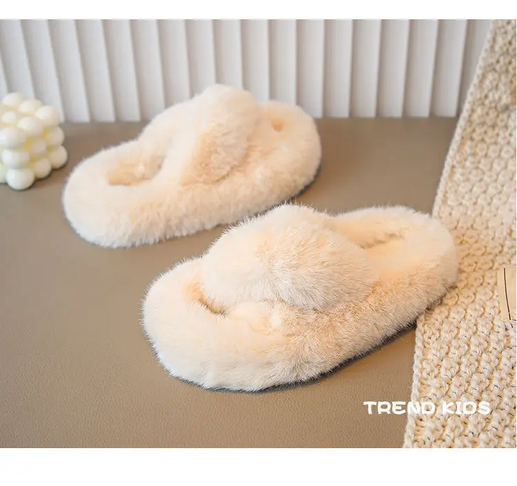 Girls' Mao Mao slippers 2024 winter new thickened warm cotton slippers indoor non-slip baby children's cotton shoes — feature 29