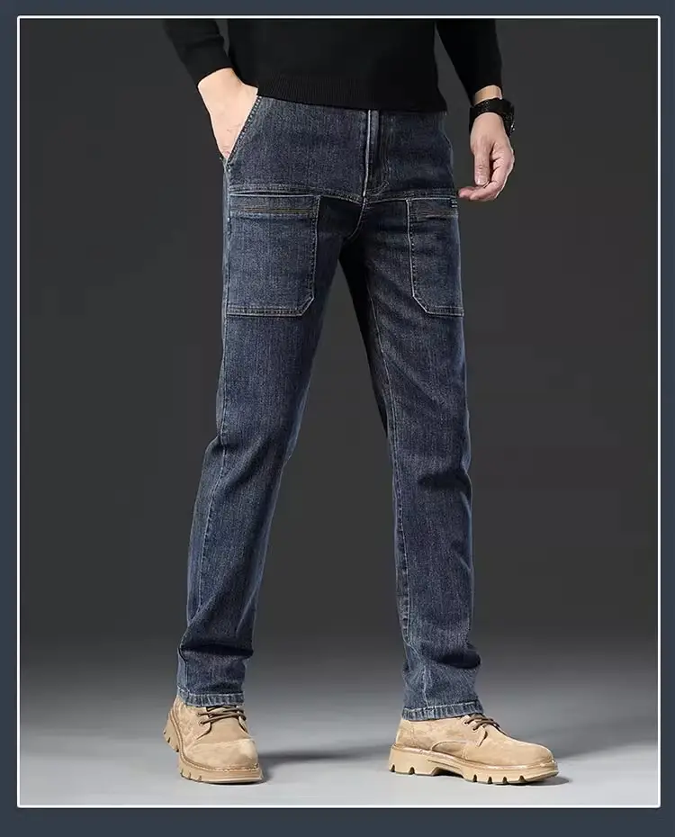 Men's 2024 Stretch Multi-Pocket Jeans Grey — feature 12