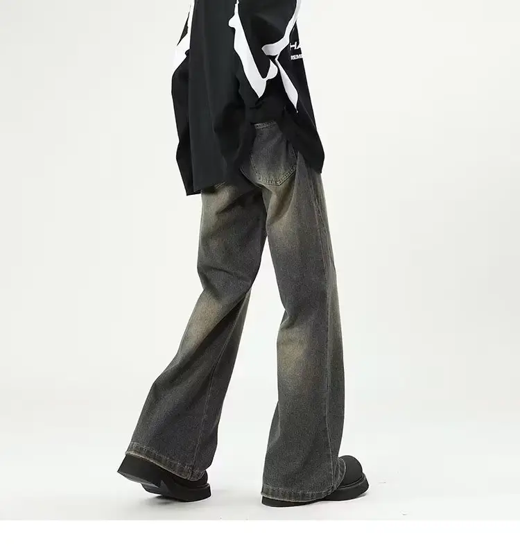Wide Leg Jeans Men Retro Cleanfit Loose Autumn Winter — feature 14