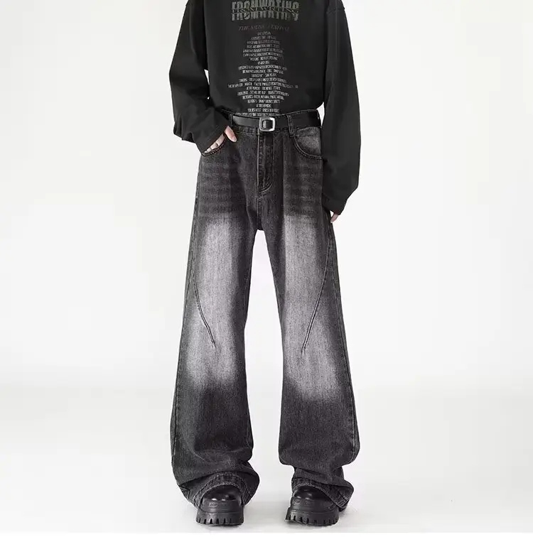 Wide Leg Jeans Men Retro Cleanfit Loose Autumn Winter — feature 17