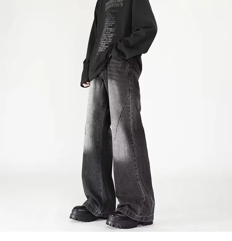 Wide Leg Jeans Men Retro Cleanfit Loose Autumn Winter — feature 23