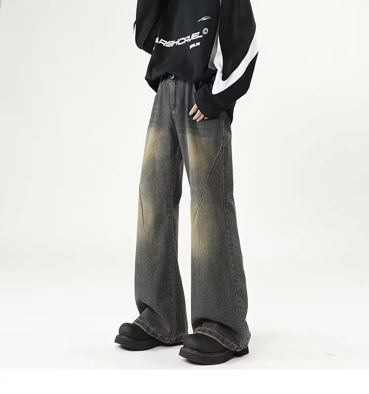 Wide Leg Jeans Men Retro Cleanfit Loose Autumn Winter — feature 8