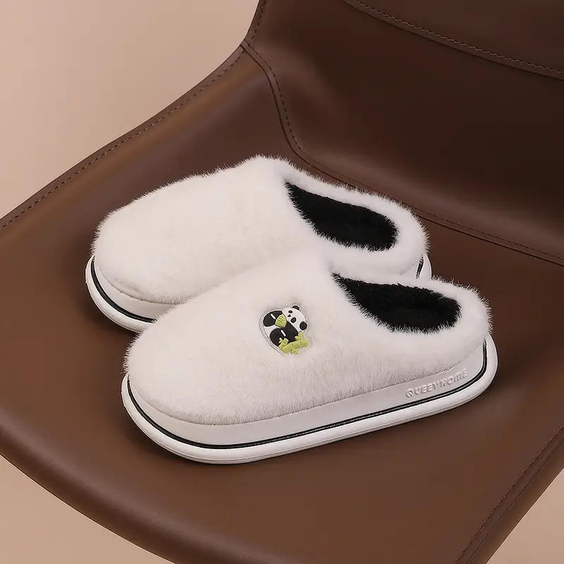 Autumn and Winter Cotton Slippers for Women 2026 New Style Indoor Home Non-Slip Warm Wool Slippers for Home Use Couple Cotton Slippers for Men - Image 7