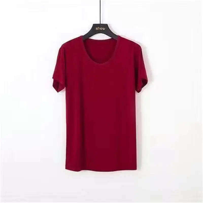 Men's Pure White V-Neck T-Shirt Summer Fit