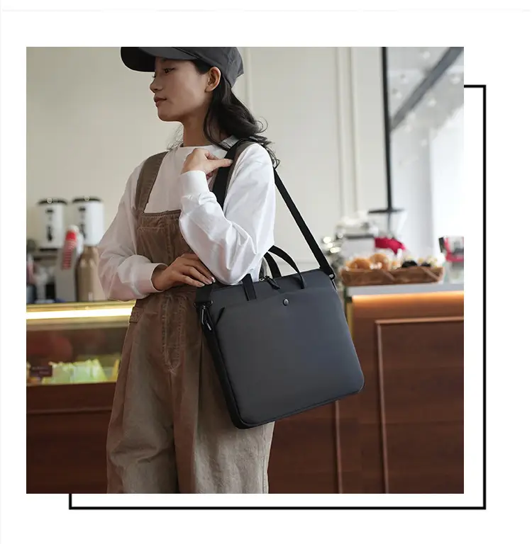 Pink Lightweight Laptop Bag 14" Portable Shoulder — feature 23
