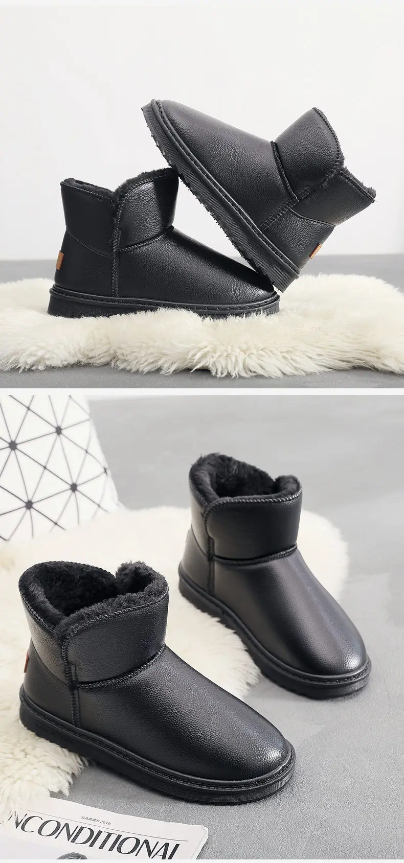 Women's Black Fleece Lined Snow Boots 2025 — feature 9