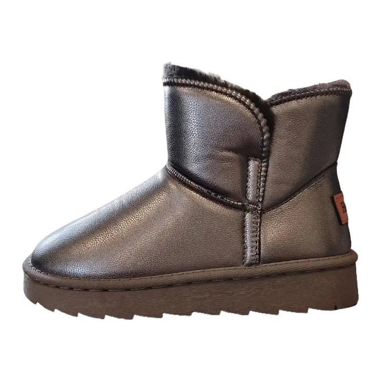 Women's Black Fleece Lined Snow Boots 2025 - Image 2