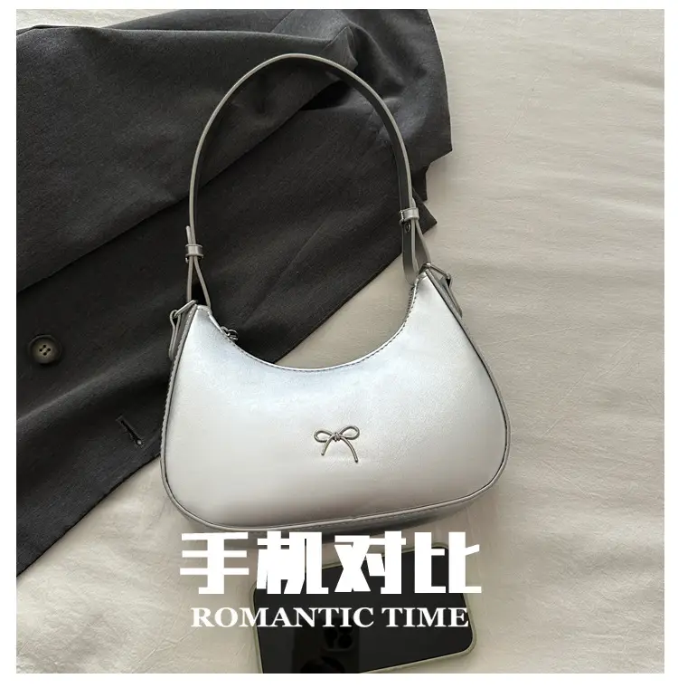 Women's Textured Bow Crossbody Bag Brown Retro Style — feature 8
