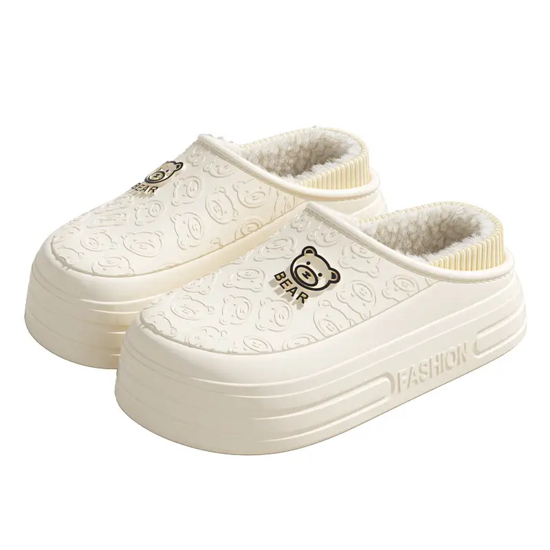 Wholesale Cotton Slippers Winter 2025 New Eva Waterproof Cotton Shoes for Outdoor Wear Non-Slip Indoor Warm Maternity Slippers for Women - Image 11