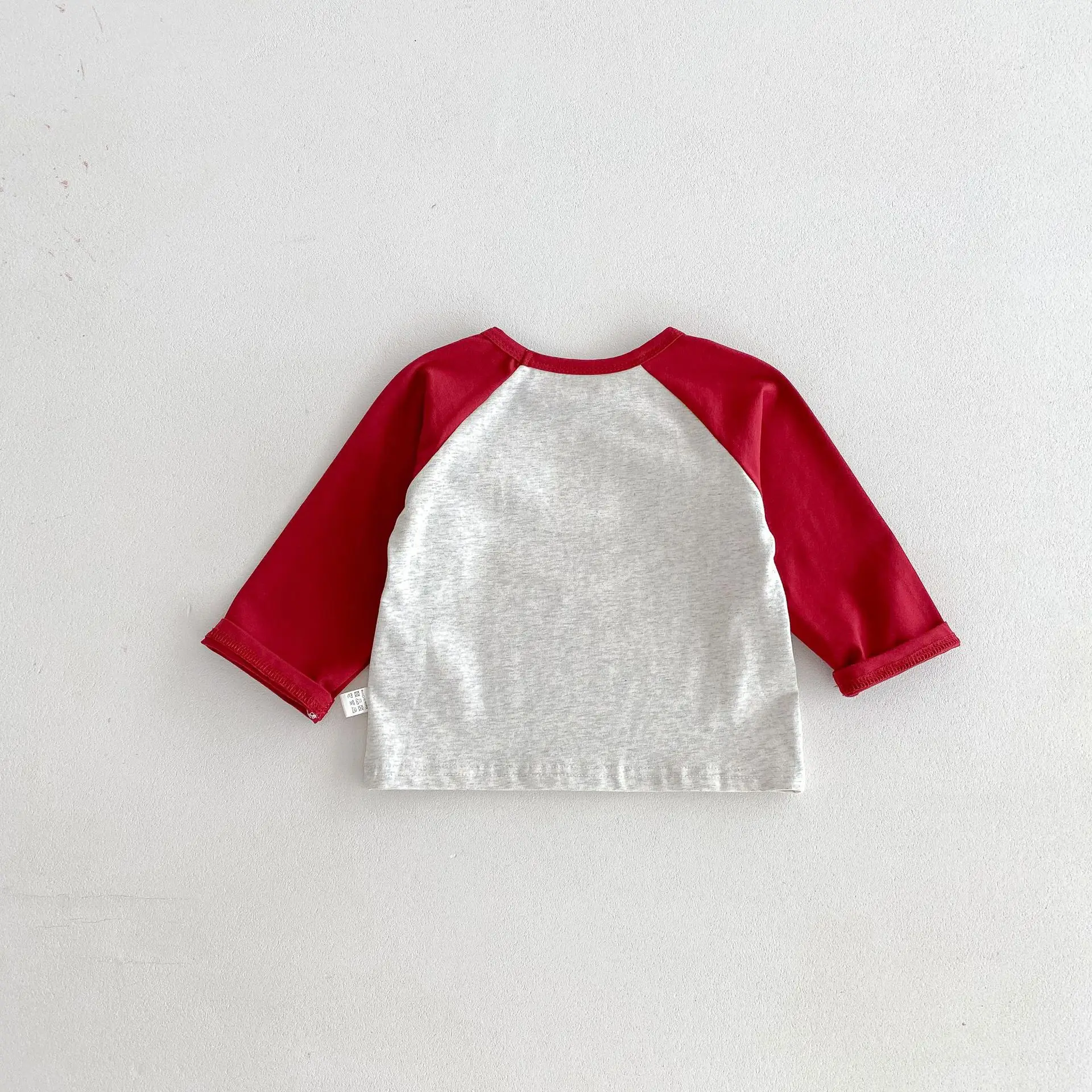 Boys Red White Raglan Sleeve T-Shirt Spring Autumn Korean Style — feature 15