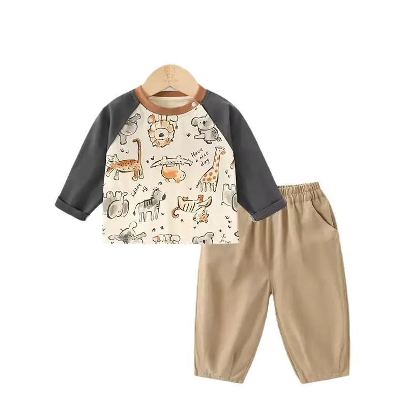 Boys Long Sleeve T-Shirt Cotton Spring Outfit