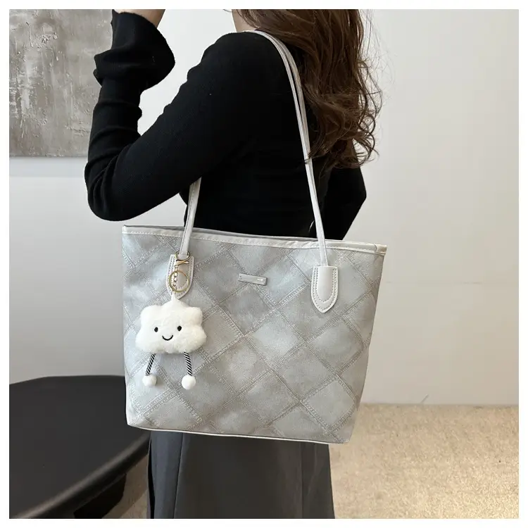 Vintage Rhombic Shoulder Bag for Women 2024 Autumn - Image 11