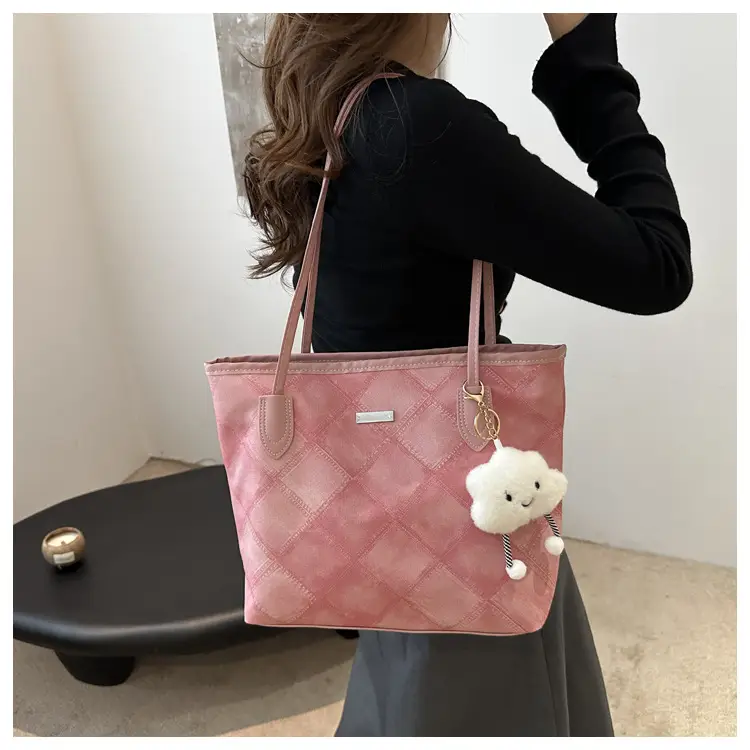 Vintage Rhombic Shoulder Bag for Women 2024 Autumn — feature 10