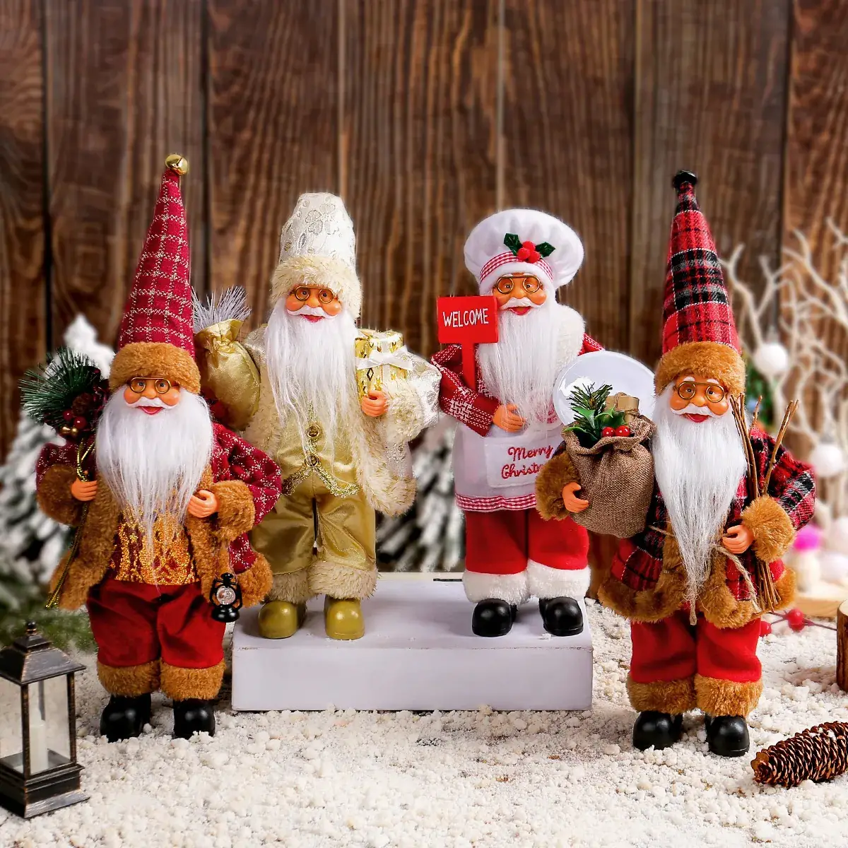 Cross Border Standing Santa Claus Doll Ornament 175g - Image 7