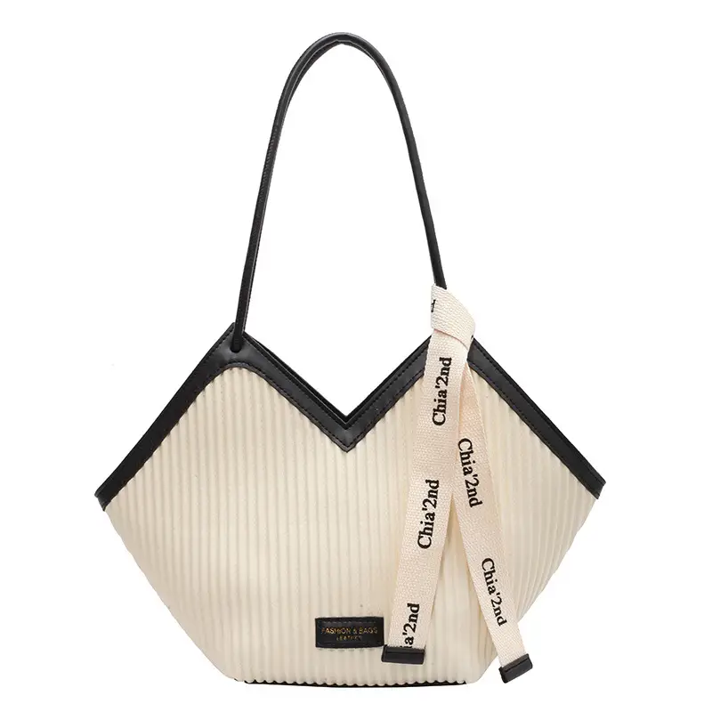Korean Style 2024 Women's Shoulder Bag Black White - Image 10