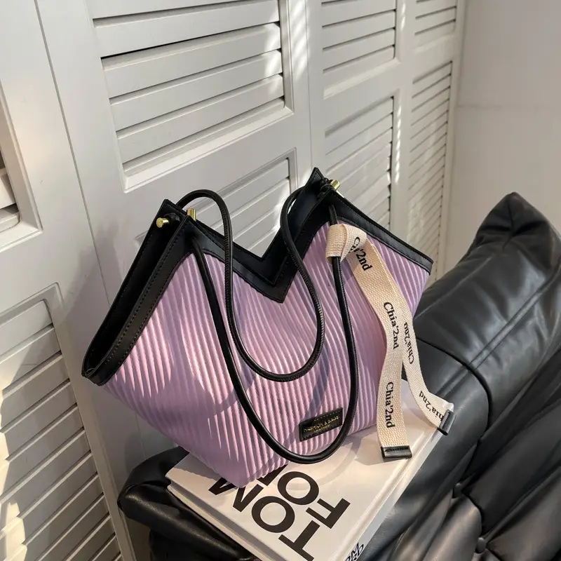 Korean Style 2024 Women's Shoulder Bag Black White - Image 2