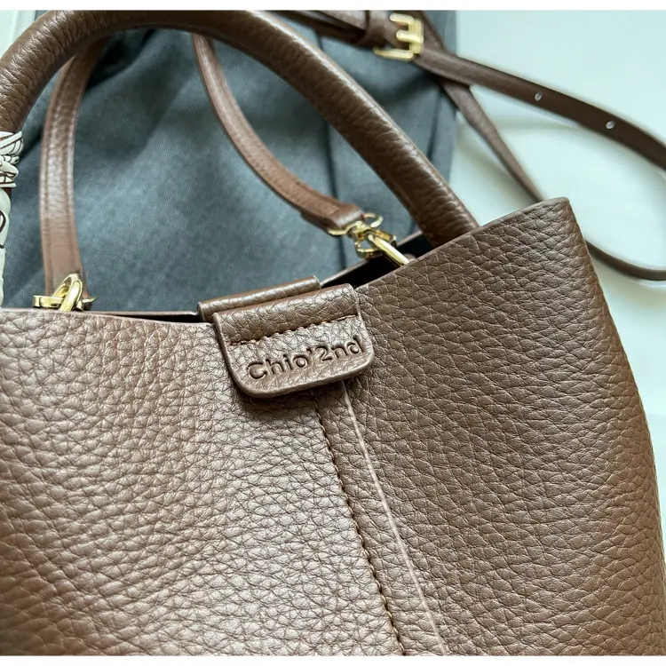 2024 Women's Black Leather Bucket Bag Set of 5 — feature 33