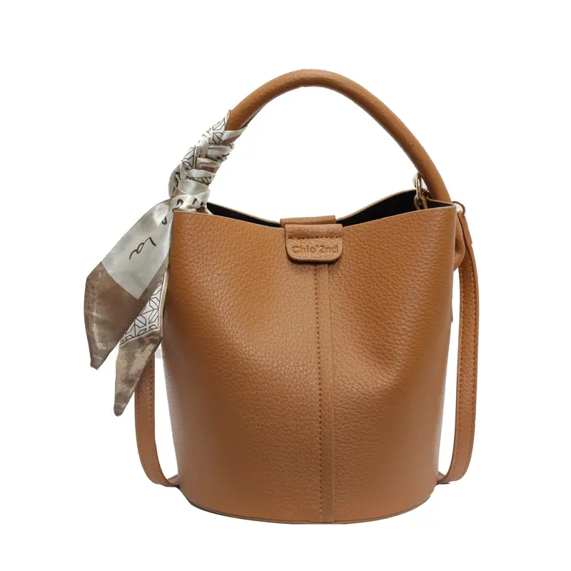 2024 Women's Black Leather Bucket Bag Set of 5 - Image 5
