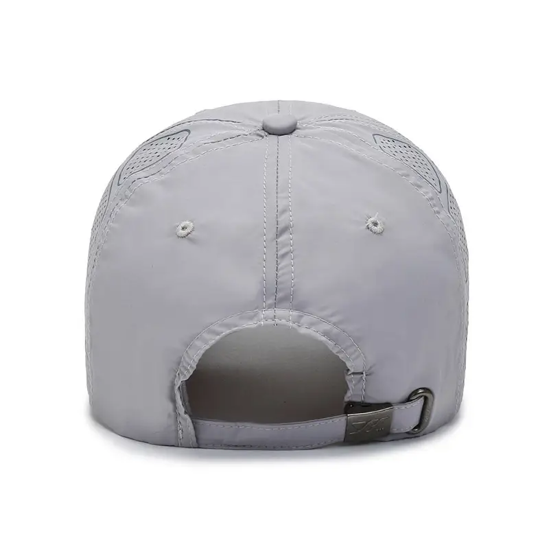 Men White Mesh Baseball Cap with Venting