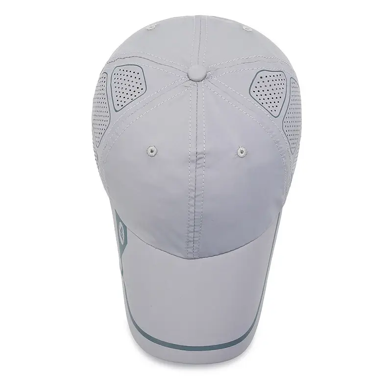 Men White Mesh Baseball Cap with Venting