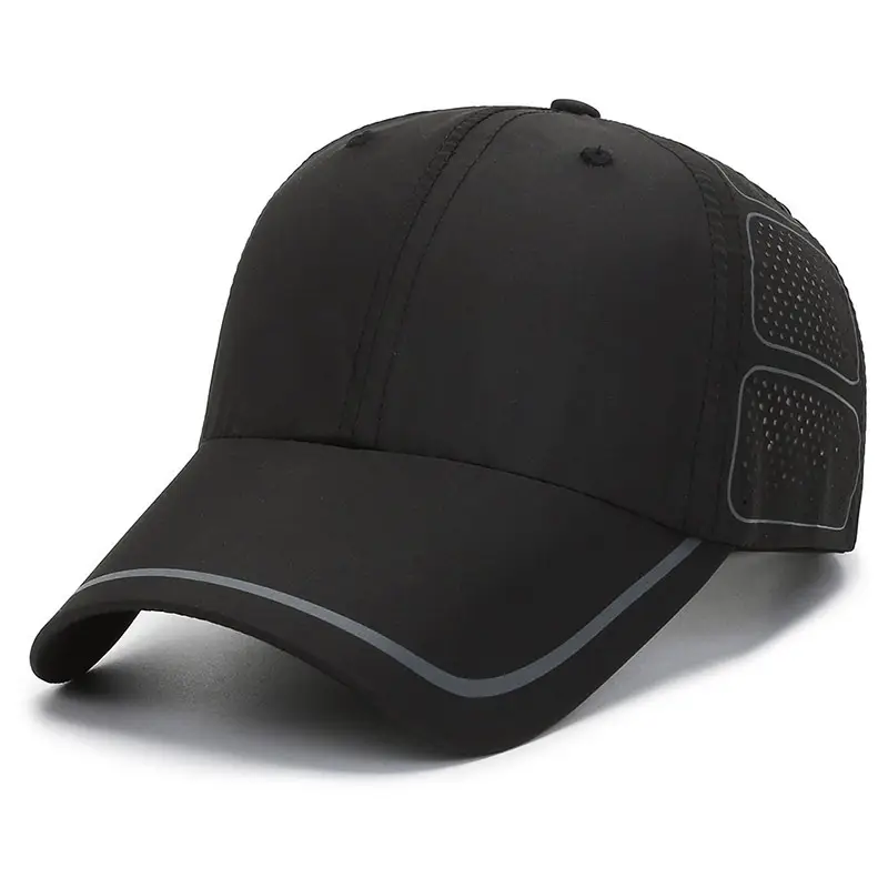 Men White Mesh Baseball Cap with Venting