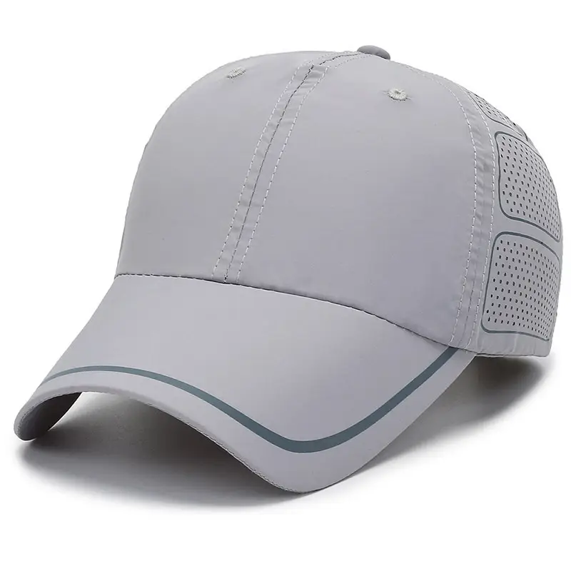 Men White Mesh Baseball Cap with Venting