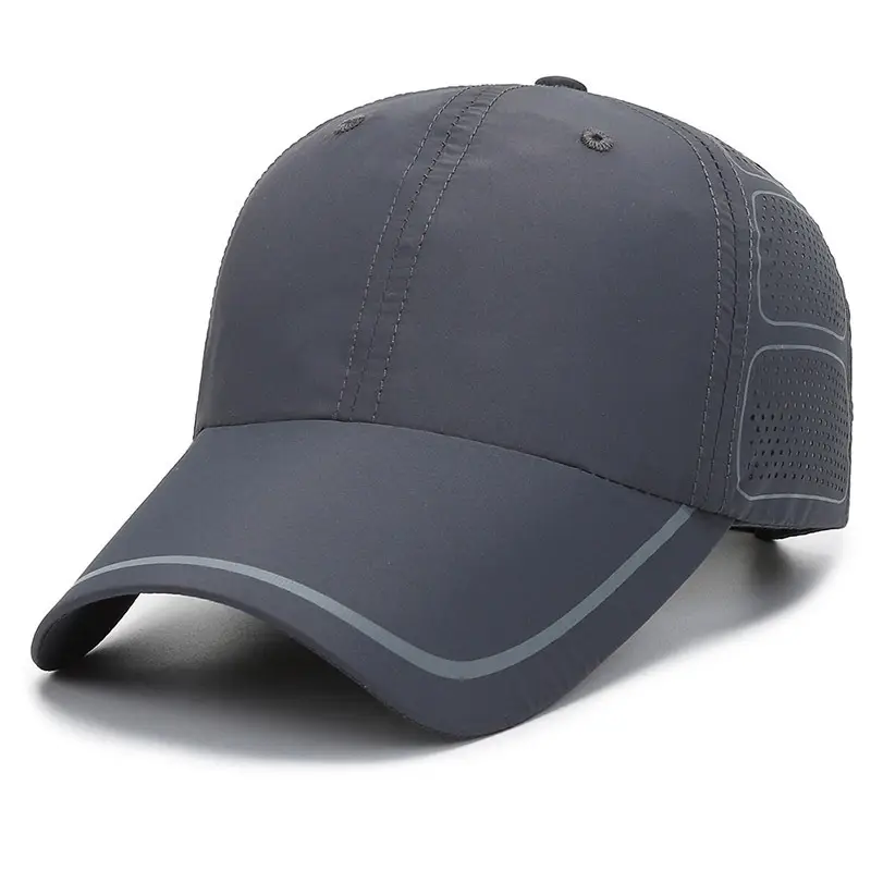 Men White Mesh Baseball Cap with Venting