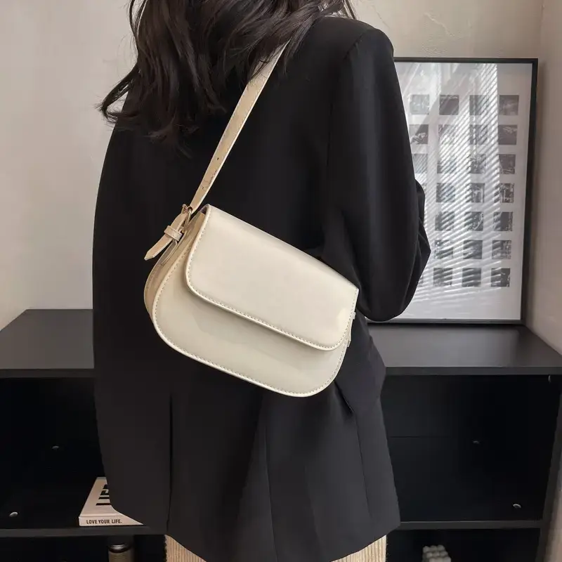 Korean Style PU Leather Messenger Bag for Women - Image 5
