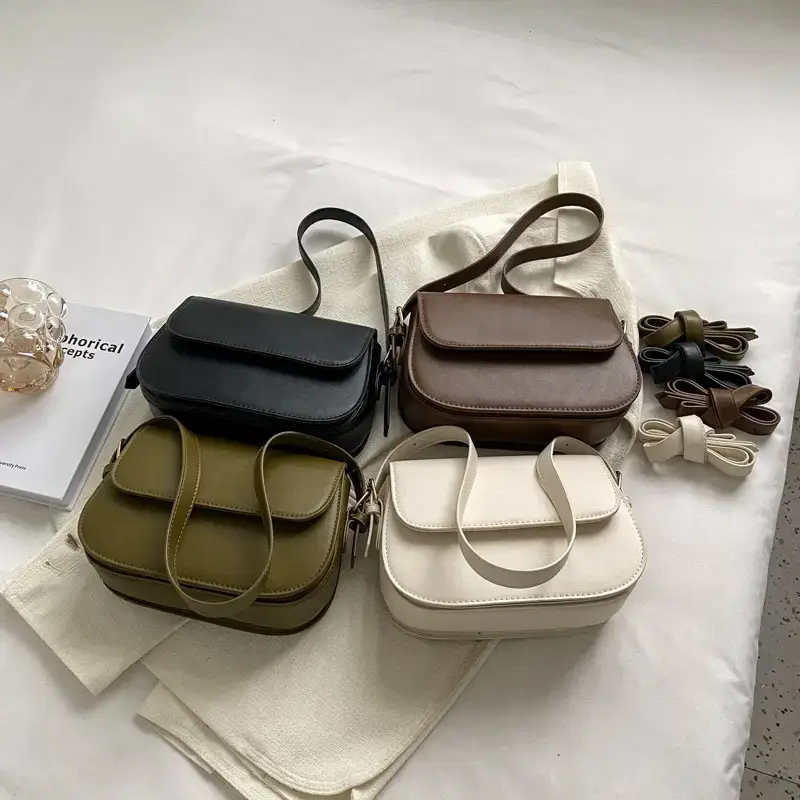 Korean Style PU Leather Messenger Bag for Women - Image 6