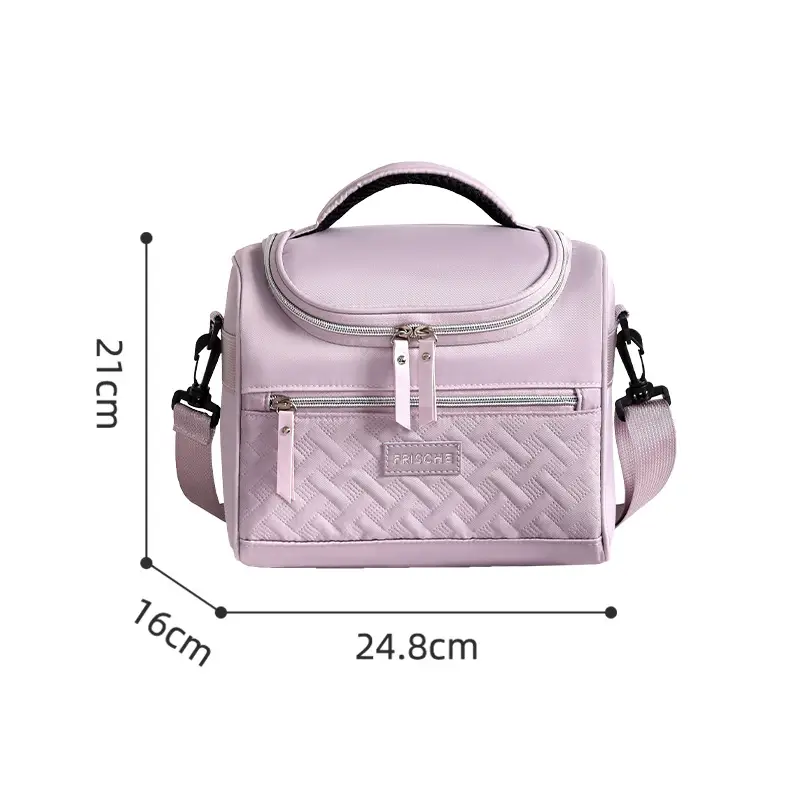 Light Gray Heat Preservation Lunch Bag with Bending Lid - Image 7
