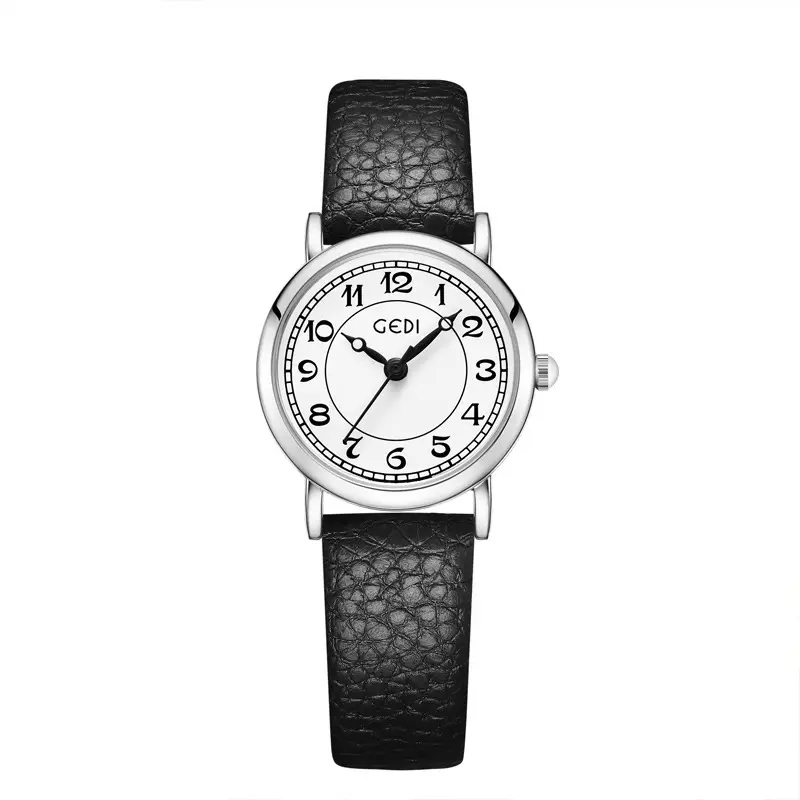 Gold Vintage Women's Quartz Watch with Leather Belt - Image 4