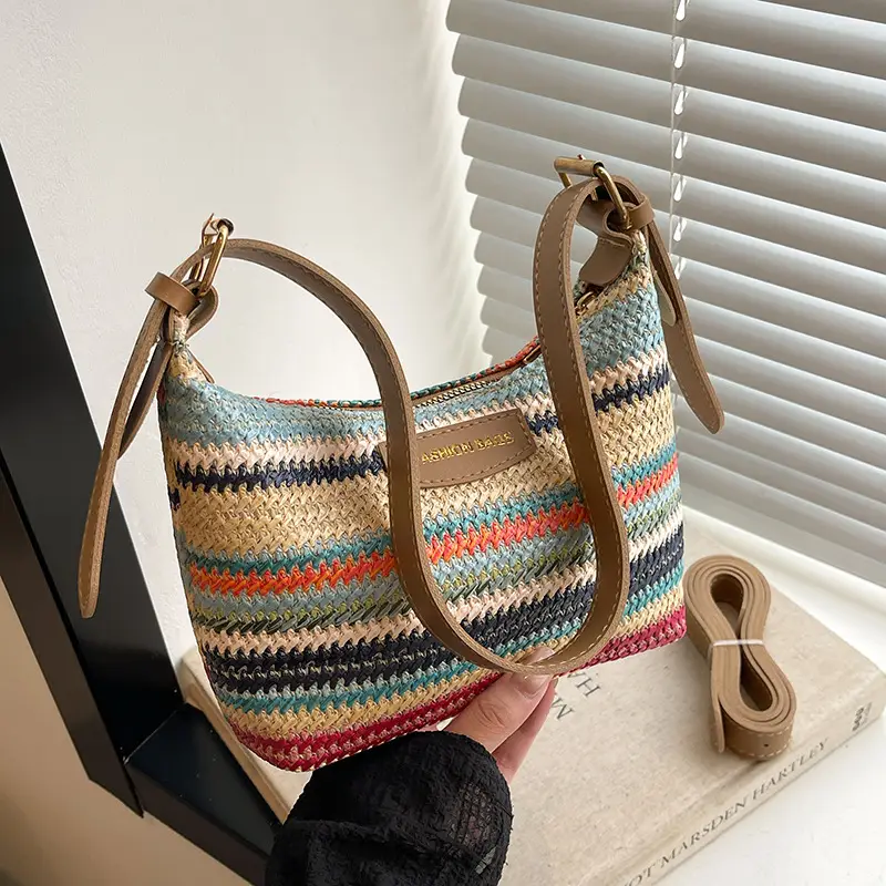 Women's Straw Woven Shoulder Crossbody Bag 2024 - Image 2