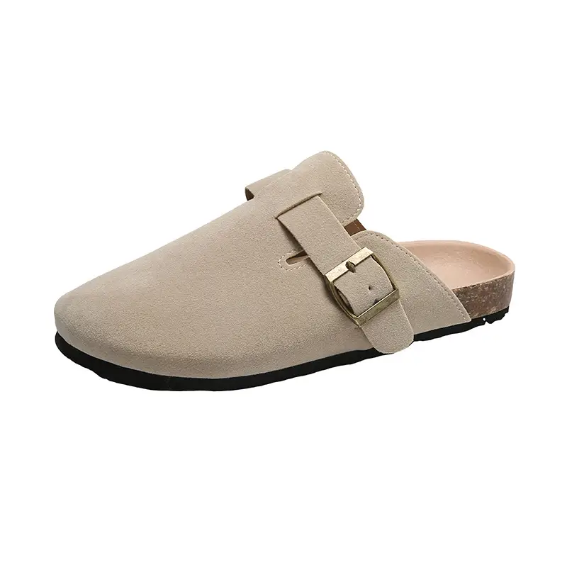 Birkenstock Shoes Women's 2024 New Summer Outer Wear Thick-soled Cork Birkenstock Shoes Sandals Lazy Soft-soled Baotou Half Slippers - Image 11