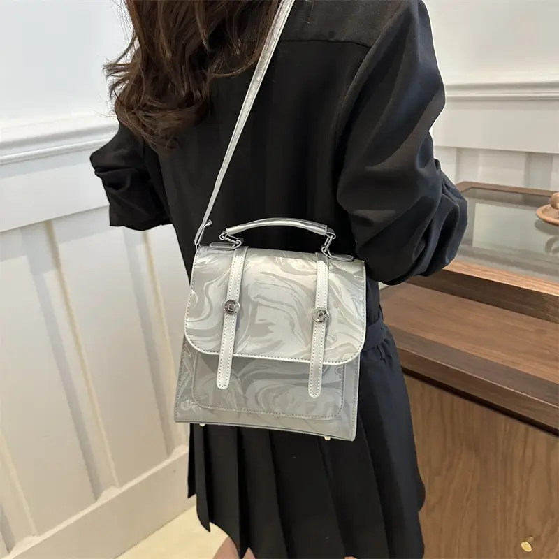 2024 Korean Style Women's Shoulder Bag with Marble Design - Image 6