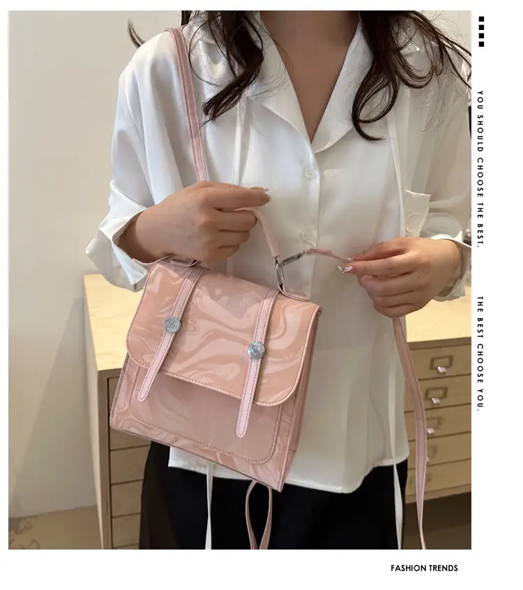 2024 Korean Style Women's Shoulder Bag with Marble Design — feature 1