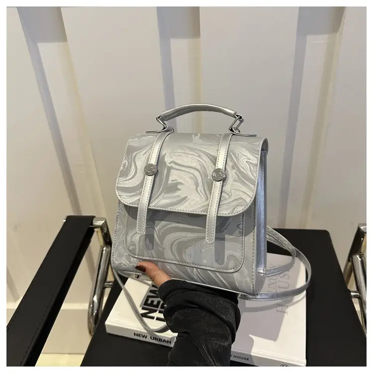 2024 Korean Style Women's Shoulder Bag with Marble Design — feature 16