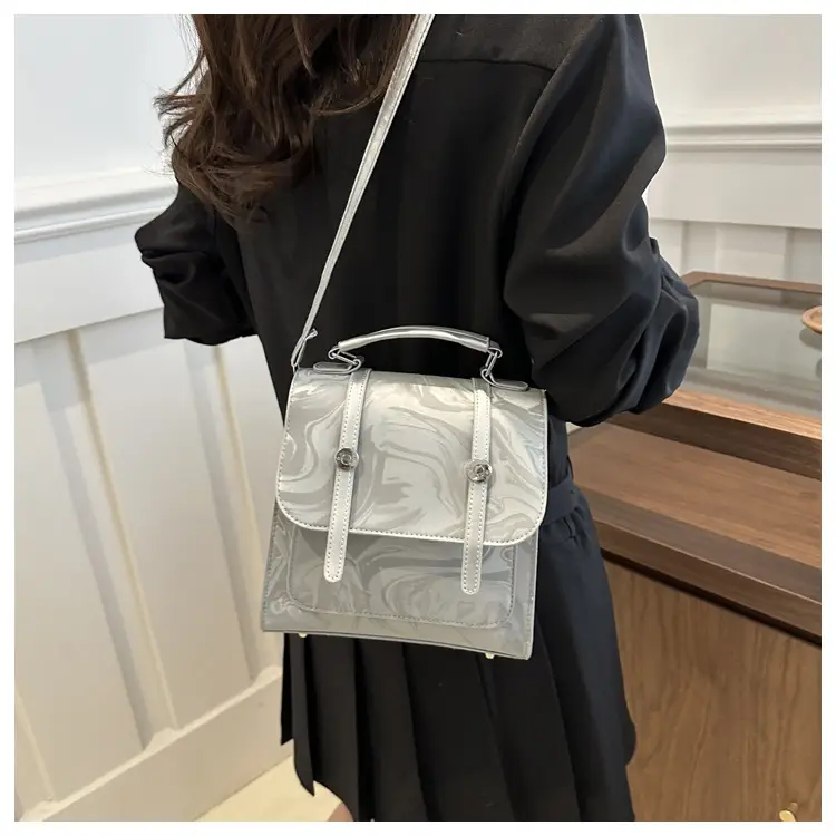 2024 Korean Style Women's Shoulder Bag with Marble Design — feature 17