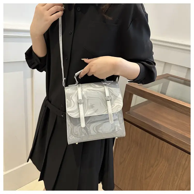 2024 Korean Style Women's Shoulder Bag with Marble Design — feature 18