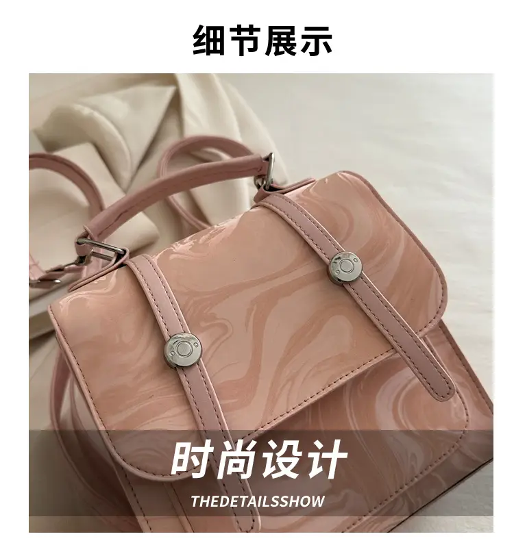 2024 Korean Style Women's Shoulder Bag with Marble Design — feature 3