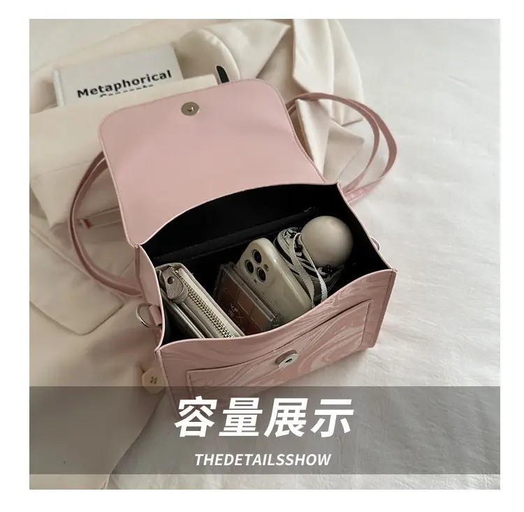 2024 Korean Style Women's Shoulder Bag with Marble Design — feature 7