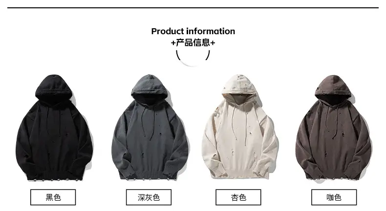 Black Velvet Hoodie with Asymmetrical Hole Design — feature 4
