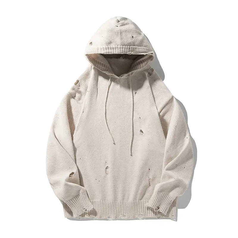 Black Velvet Hoodie with Asymmetrical Hole Design