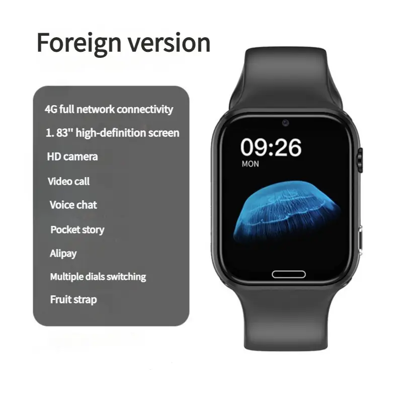 4g Cross-Border E-Commerce Multi-Language Children's Positioning Smart Phone Watch with Video Call, High-Definition Large Screen, Foreign Trade Version