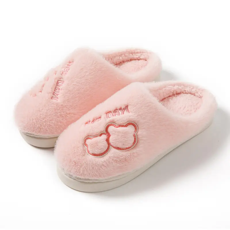 Cotton Slippers Men's Autumn and Winter Indoor Home Comfortable Thick Sole Dung Feeling Plush Warm Couple Shoes for Women - Image 10