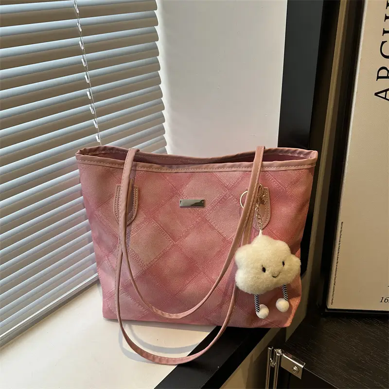 Women's Rhomboid Casual Shoulder Bag Grey 2024 - Image 9