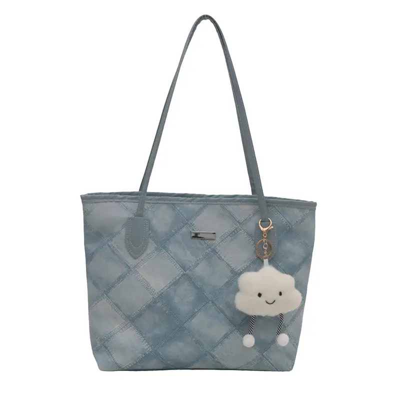 Women's Rhomboid Casual Shoulder Bag Grey 2024 - Image 13