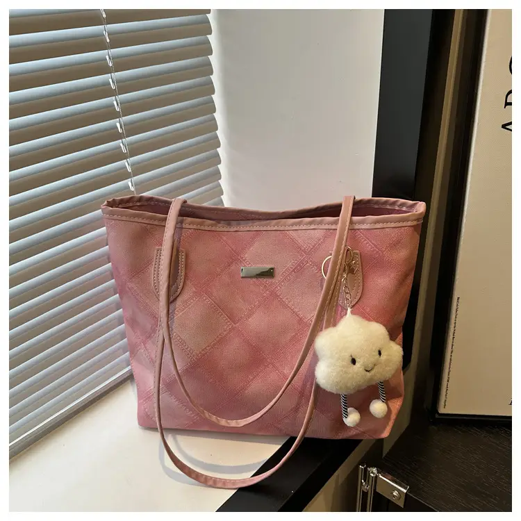 Women's Rhomboid Casual Shoulder Bag Grey 2024 — feature 10