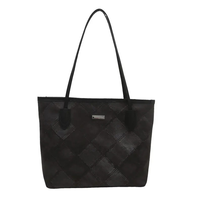 Women's Rhomboid Casual Shoulder Bag Grey 2024 - Image 5